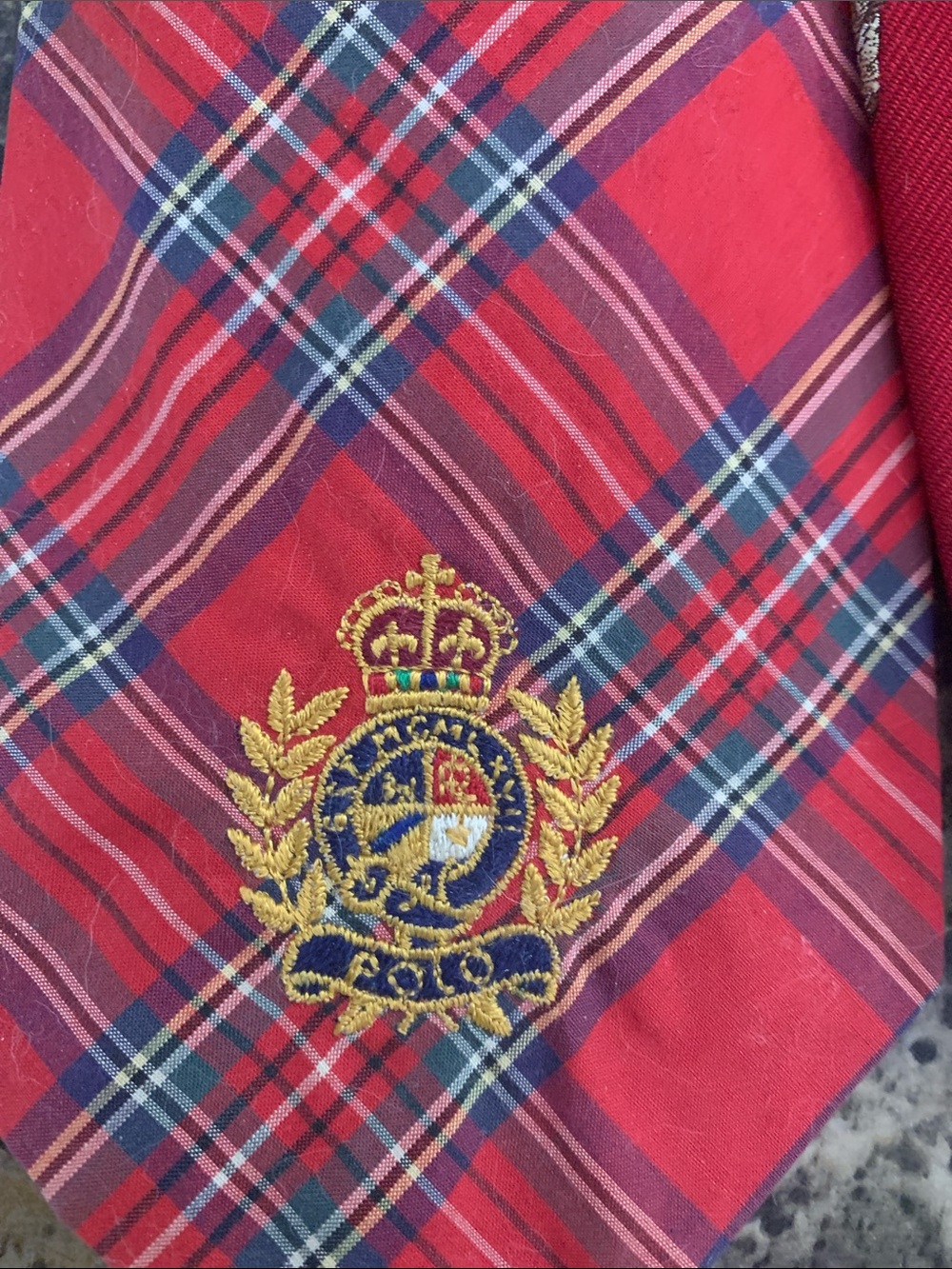 Polo by Ralph Lauren Red Plaid & Bear Motif Ties - Picture 2 of 5